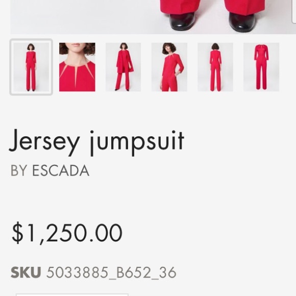 Escada jersey jumpsuit gorgeous rust color - Picture 6 of 6